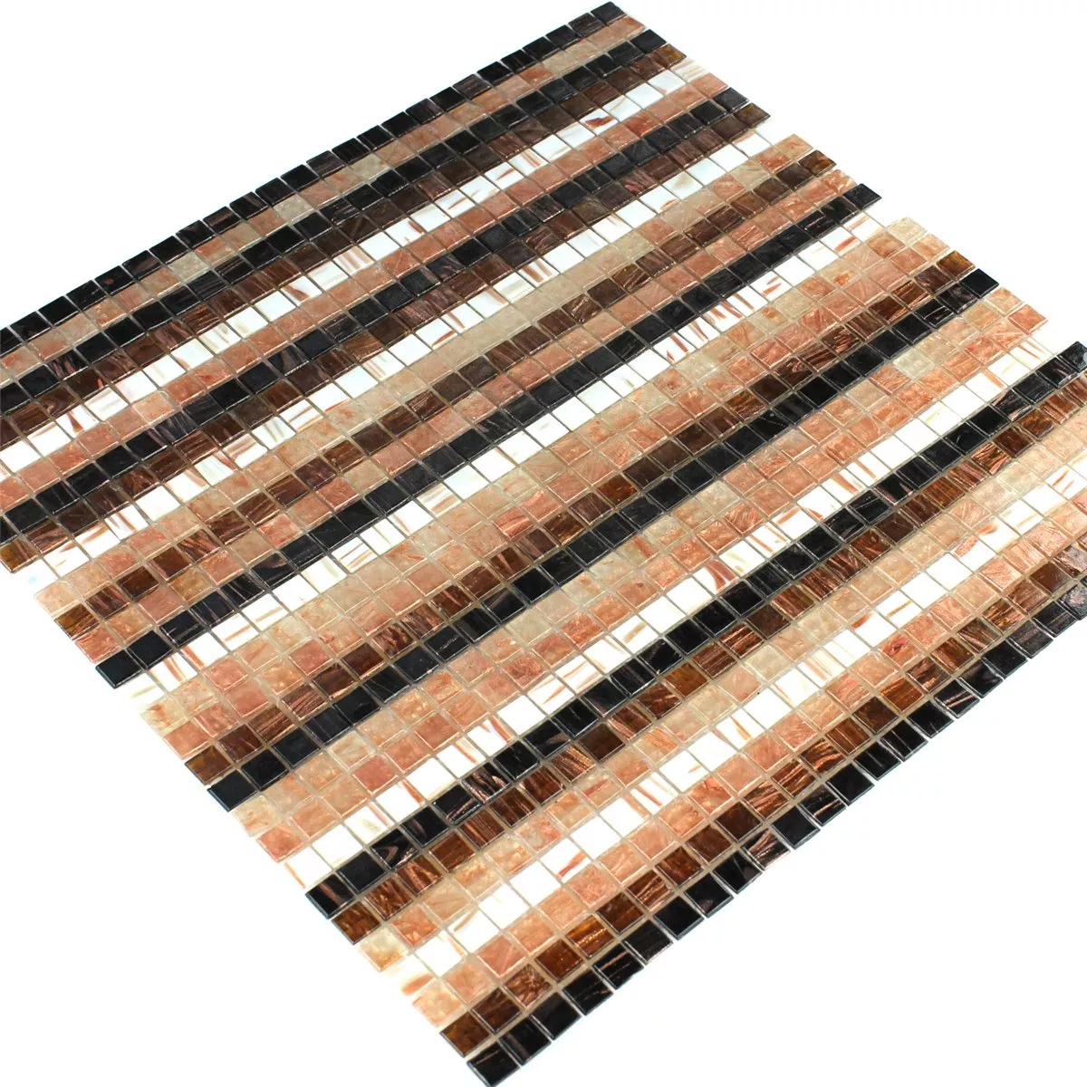 Mozaik Pločice Staklo Efekt Stripe Multi Mix