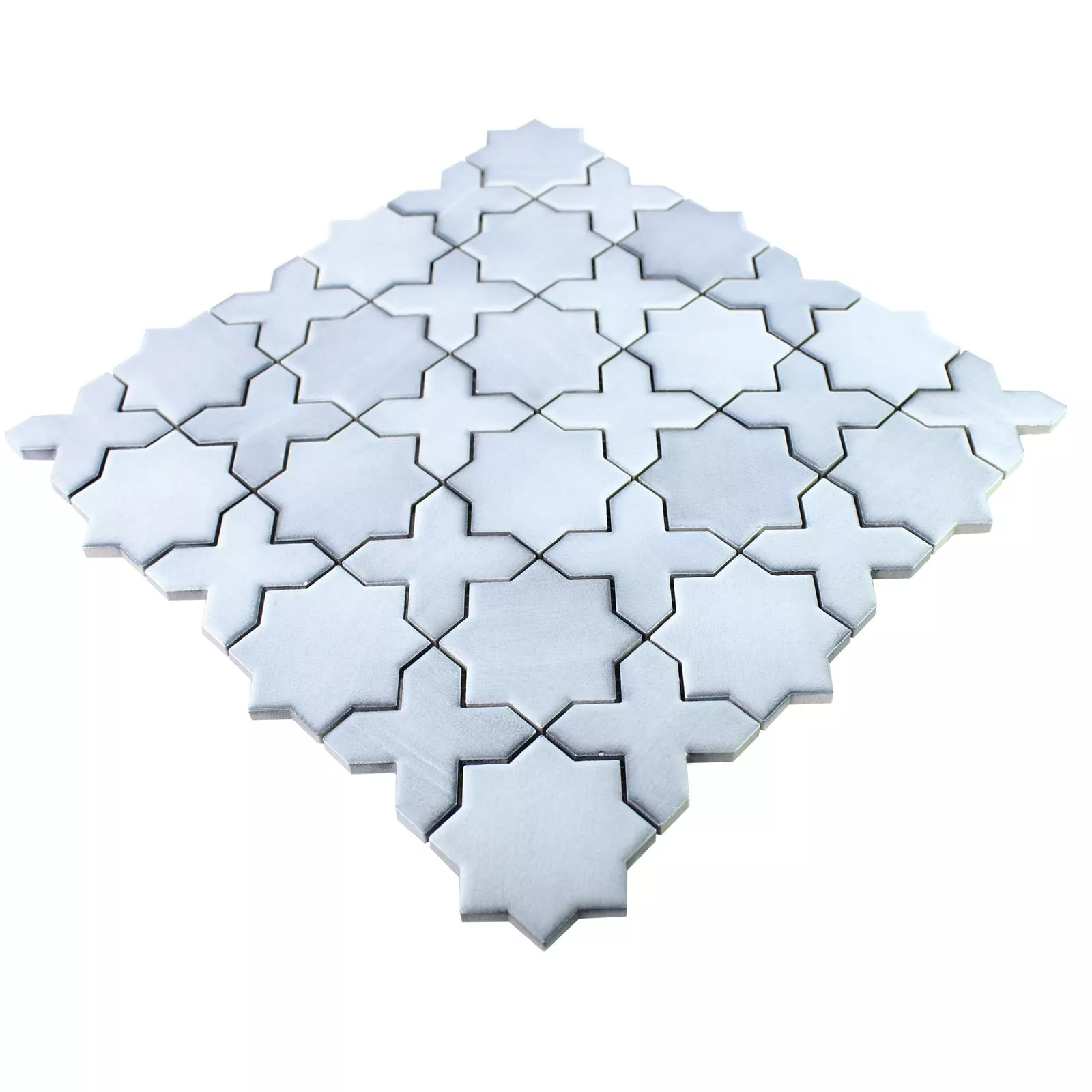Keramički Mozaik Pločice Aleppo Zvijezda Sivo