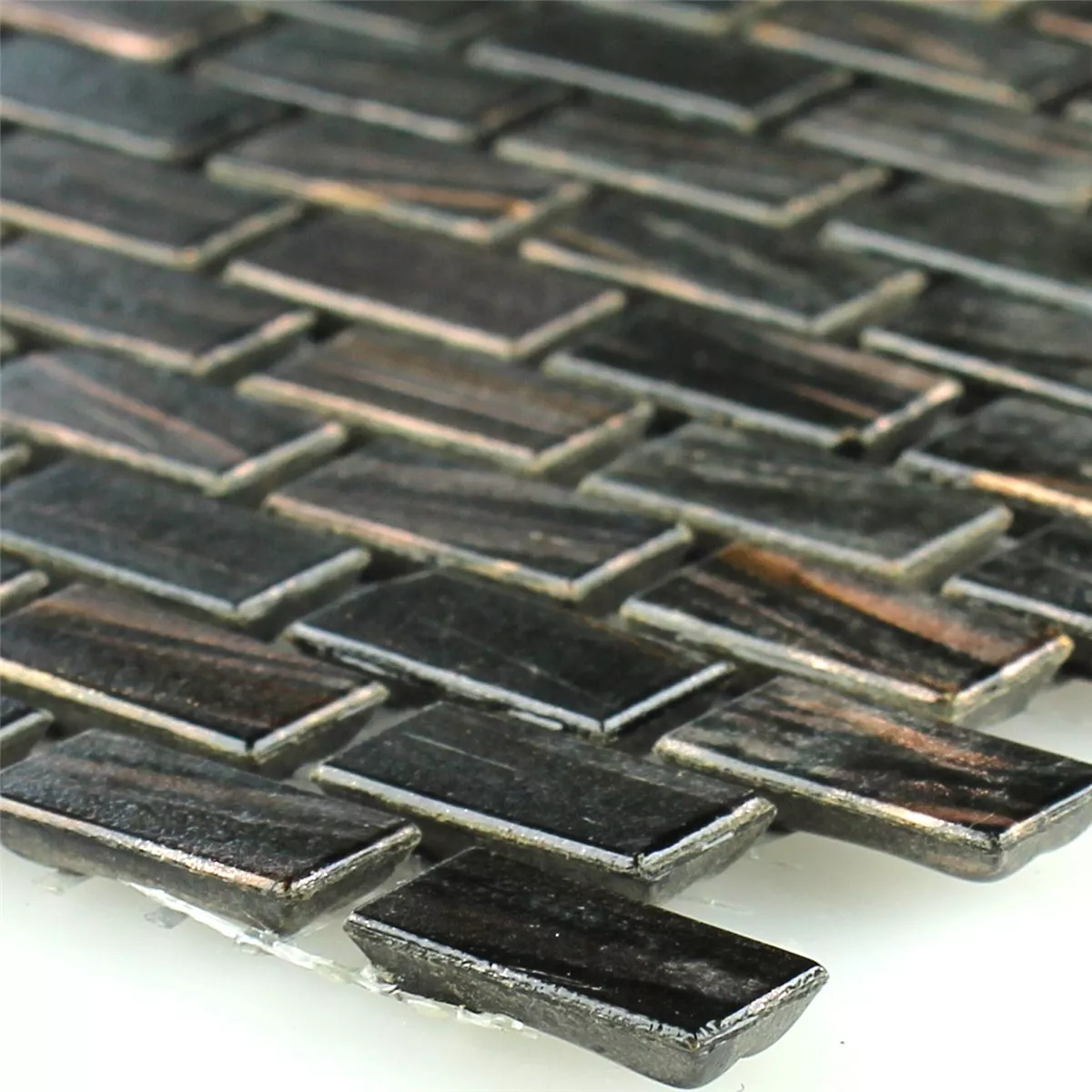 Uzorak Stakleni Mozaik Goldstar Smeđa Mini Brick