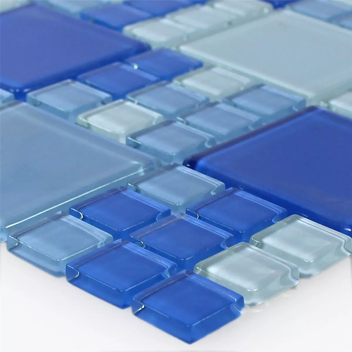 Stakleni Mozaik Pločice Plava Svjetloplava Mix