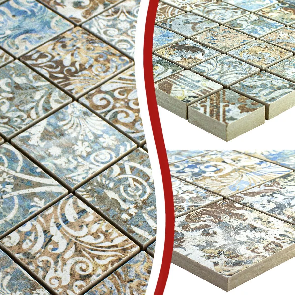 Keramički Mozaik Pločice Patchwork Šarena