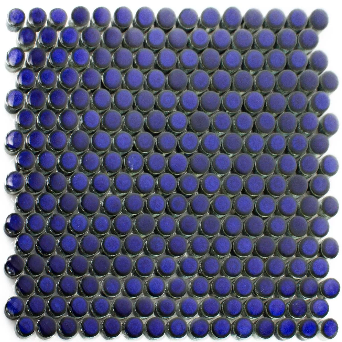 Keramički Mozaik Pločice Joplin Okrugli Zaobljen Plava