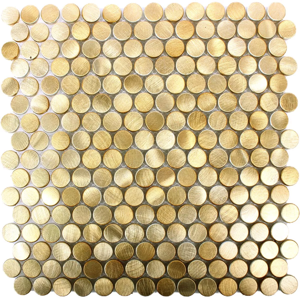 Uzorak Mozaik Pločice Aluminij Metal Fantom Okrugli Zlatna