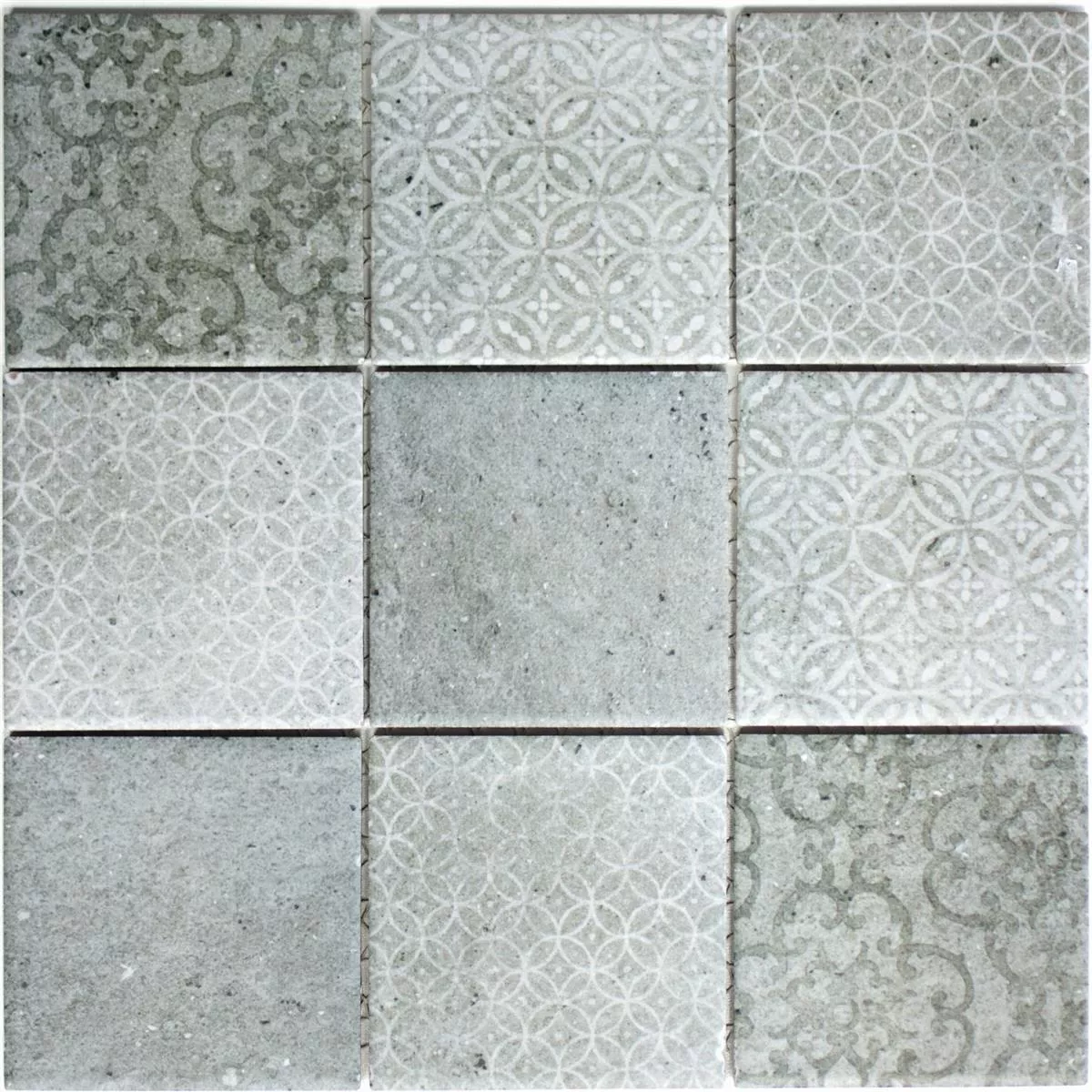 Keramika Mozaik Pločice Campeche Imitacija Cementa Siva