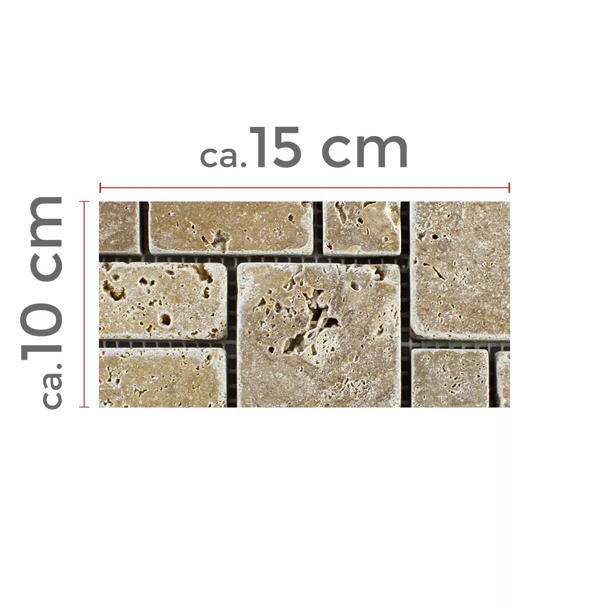 Uzorak Prirodni Kamen Travertin Mozaik Pločice LaGrange Smeđa