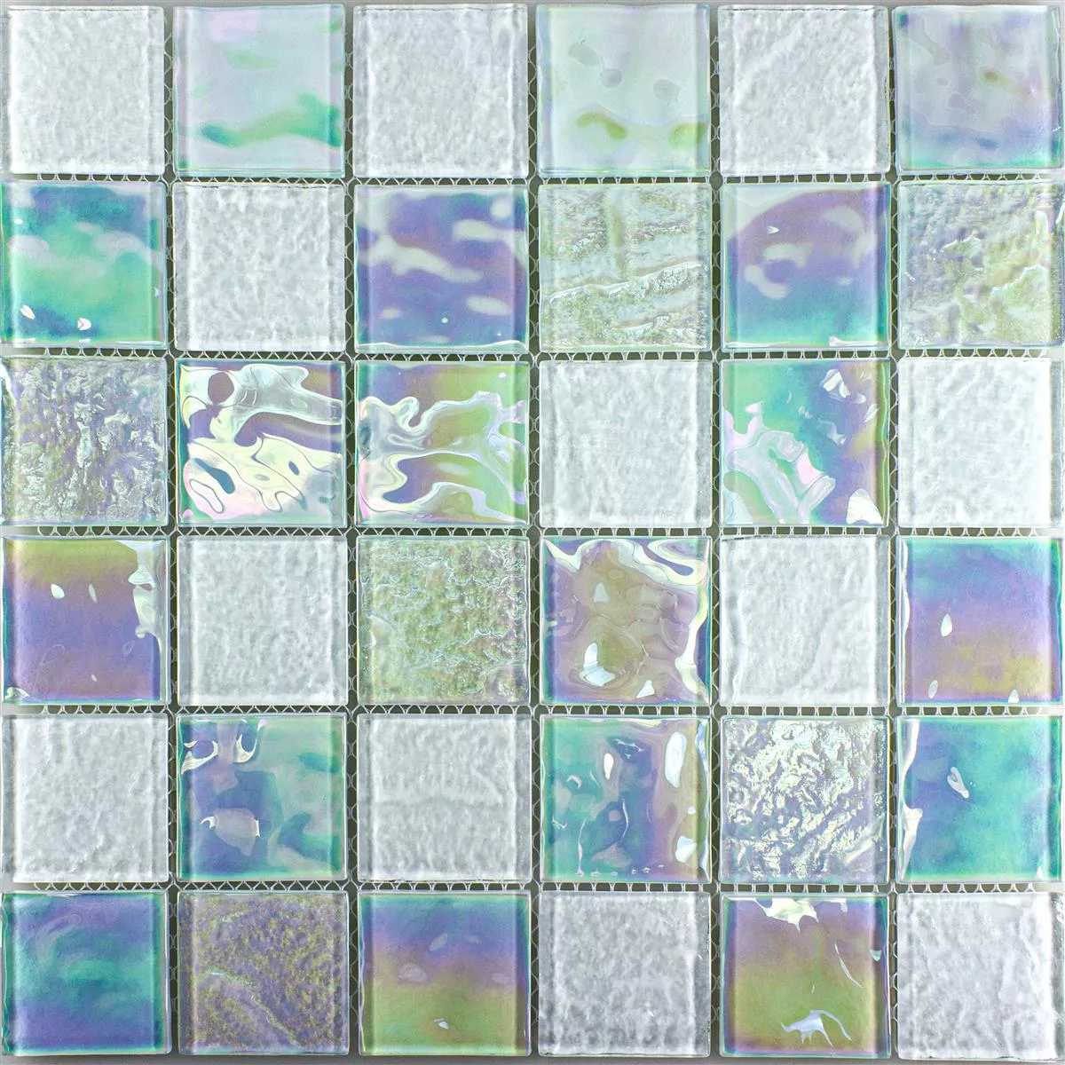 Stakleni Mozaik Pločice Efekt Sedefa Darwin Bijela