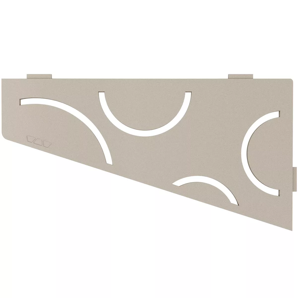 Zidna polica za tuš kabinu Schlüter square 15,4x29,5cm Curve Cream