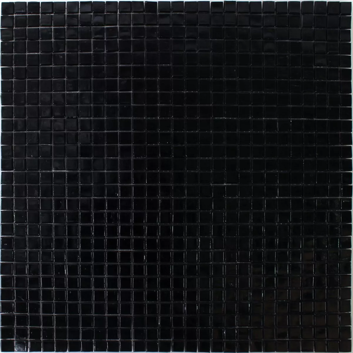 Uzorak Mozaik Pločice Staklo Mini Crna Sjajne