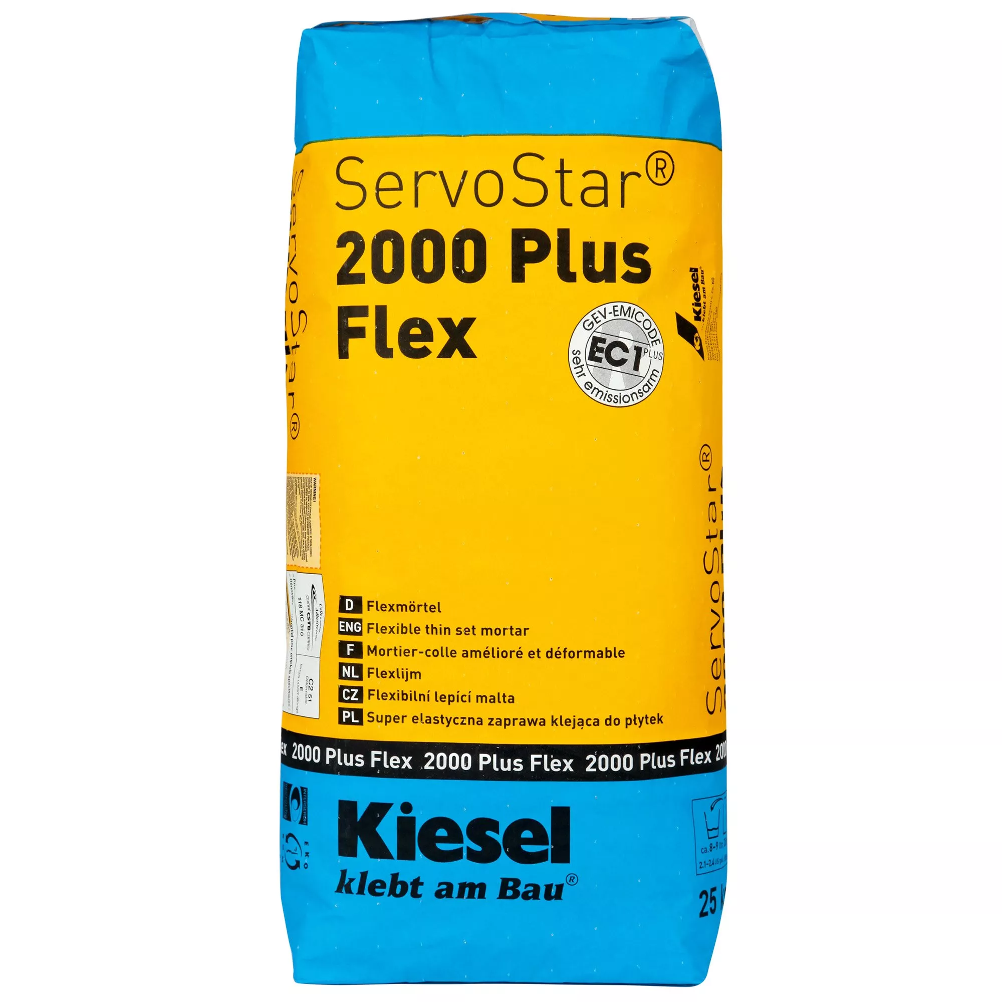 Kiesel ljepilo za pločice Servostar 2000 - fleksibilni i plastično modificirani cementni tankoslojni mort (25KG)