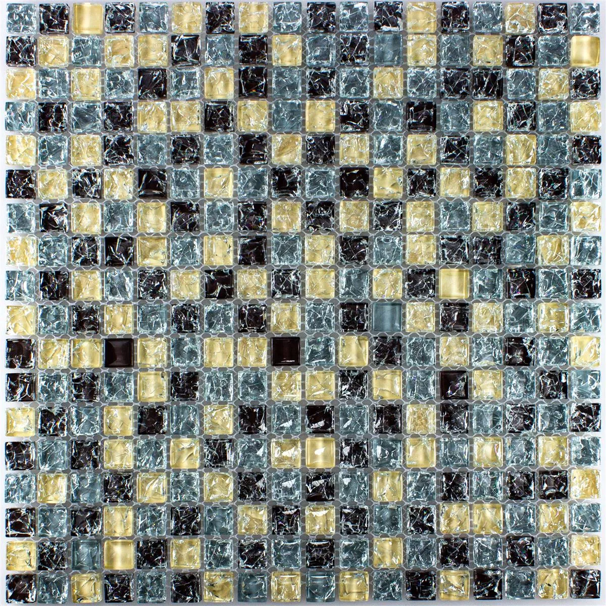 Stakleni Mozaik Pločice Cameron Plava Bež Smeđa