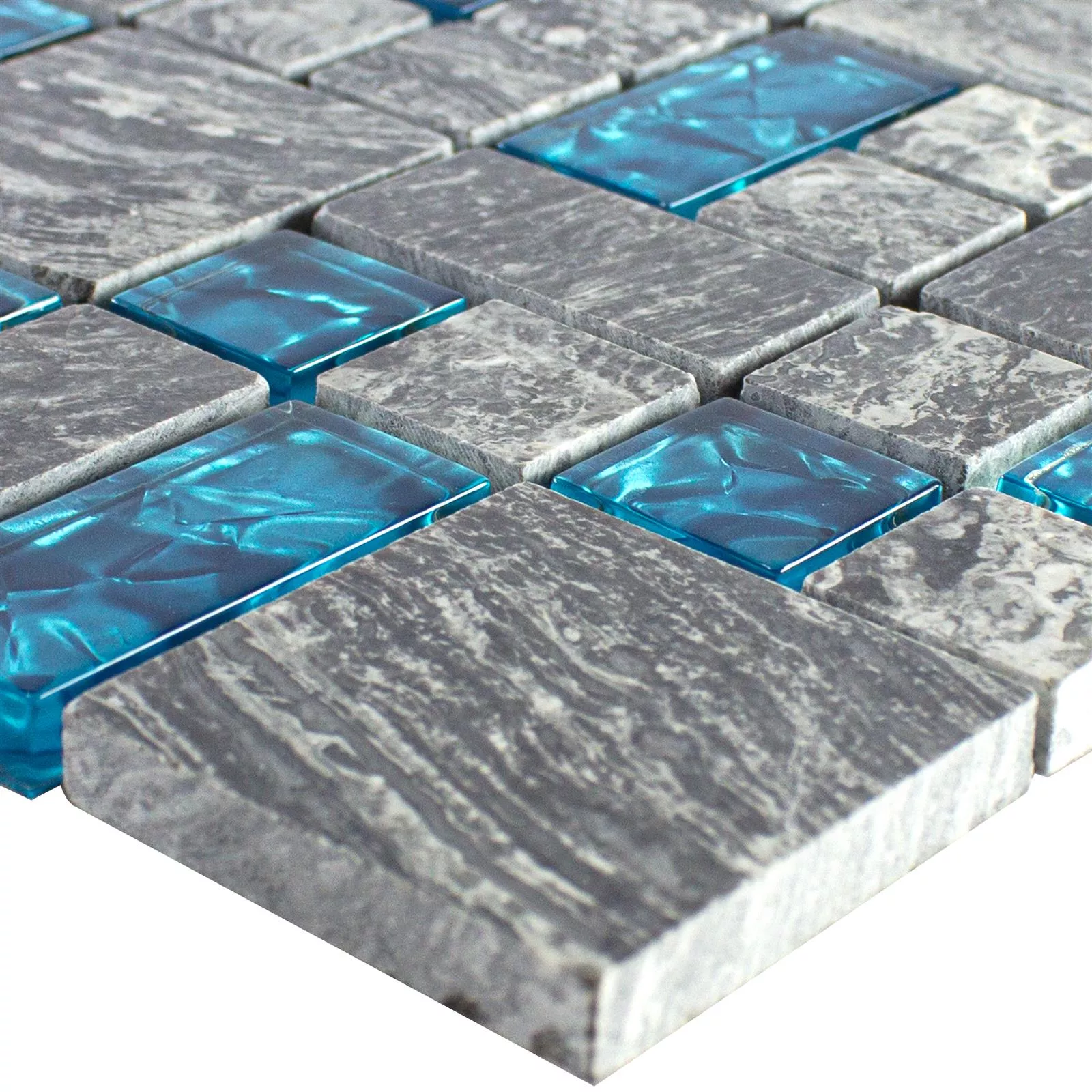 Stakleni Mozaik Pločice Od Prirodnog Kamena Manavgat Siva Plava 2 Mix