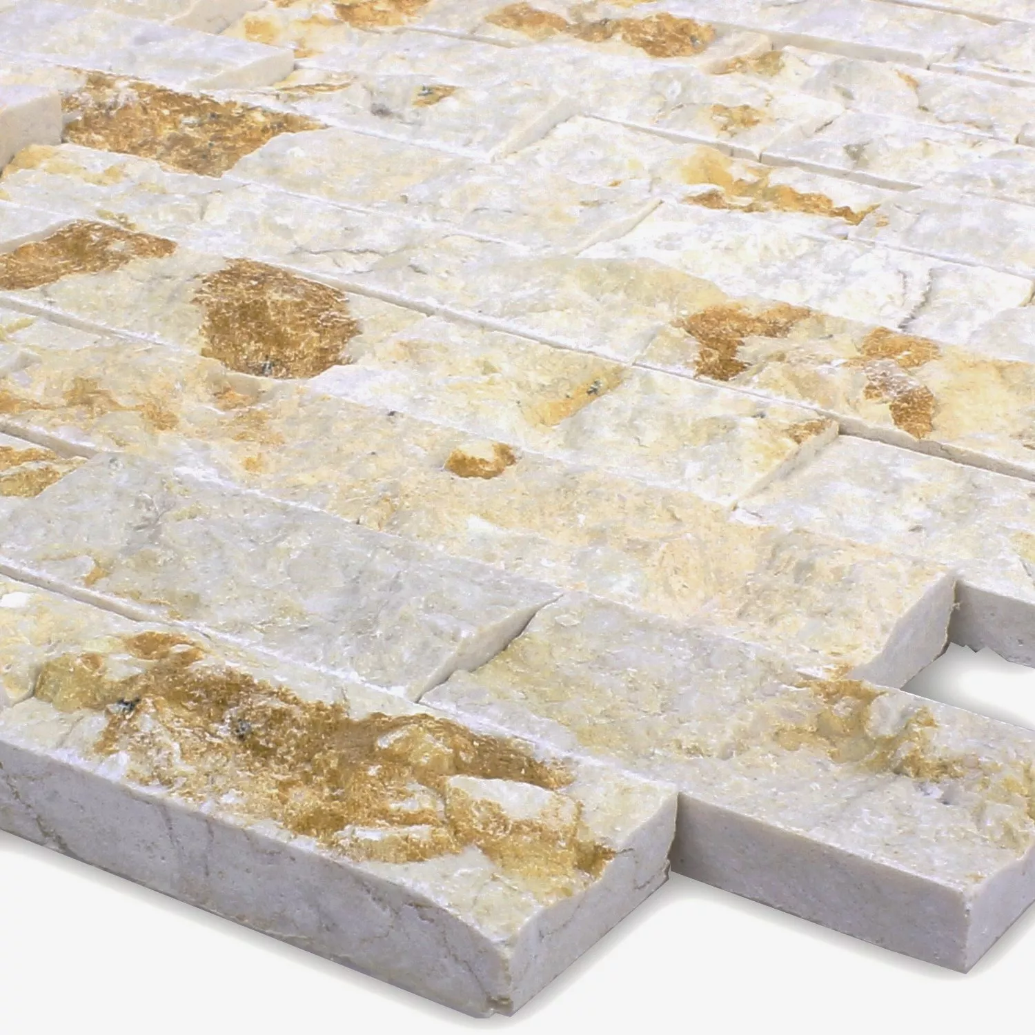 Uzorak Mozaik Pločice Prirodni Kamen Brick Splitface D Bež