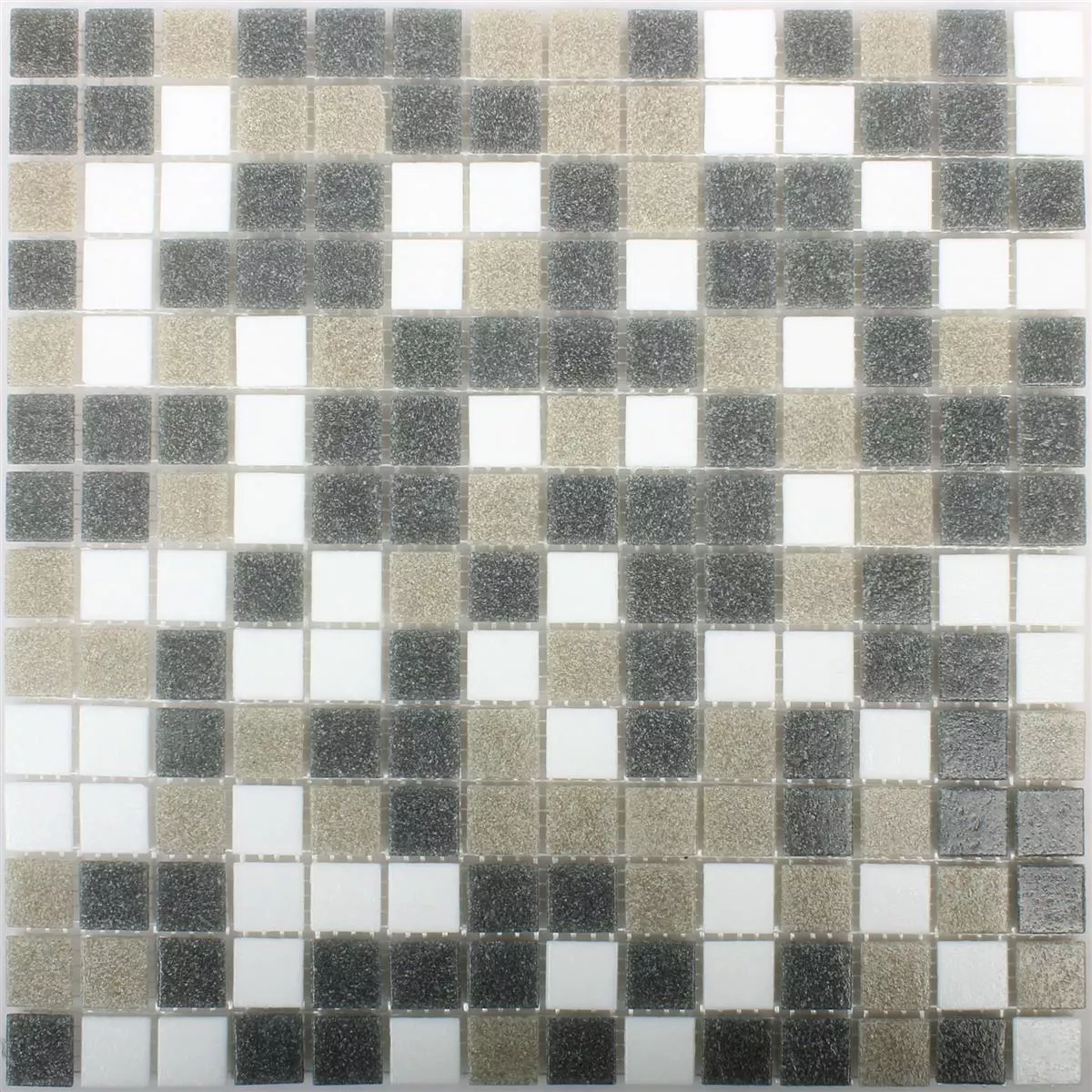 Uzorak Stakleni Mozaik Pločice Nelson Bijela Siva Smeđa