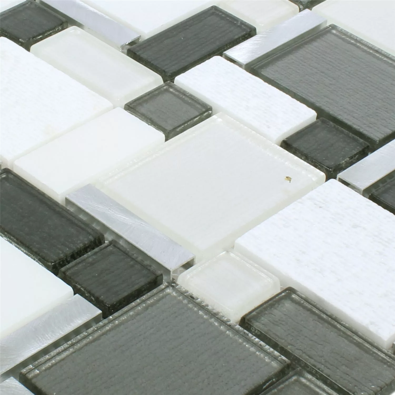 Mozaik Pločice Materijal Mix Echo Bijela Siva