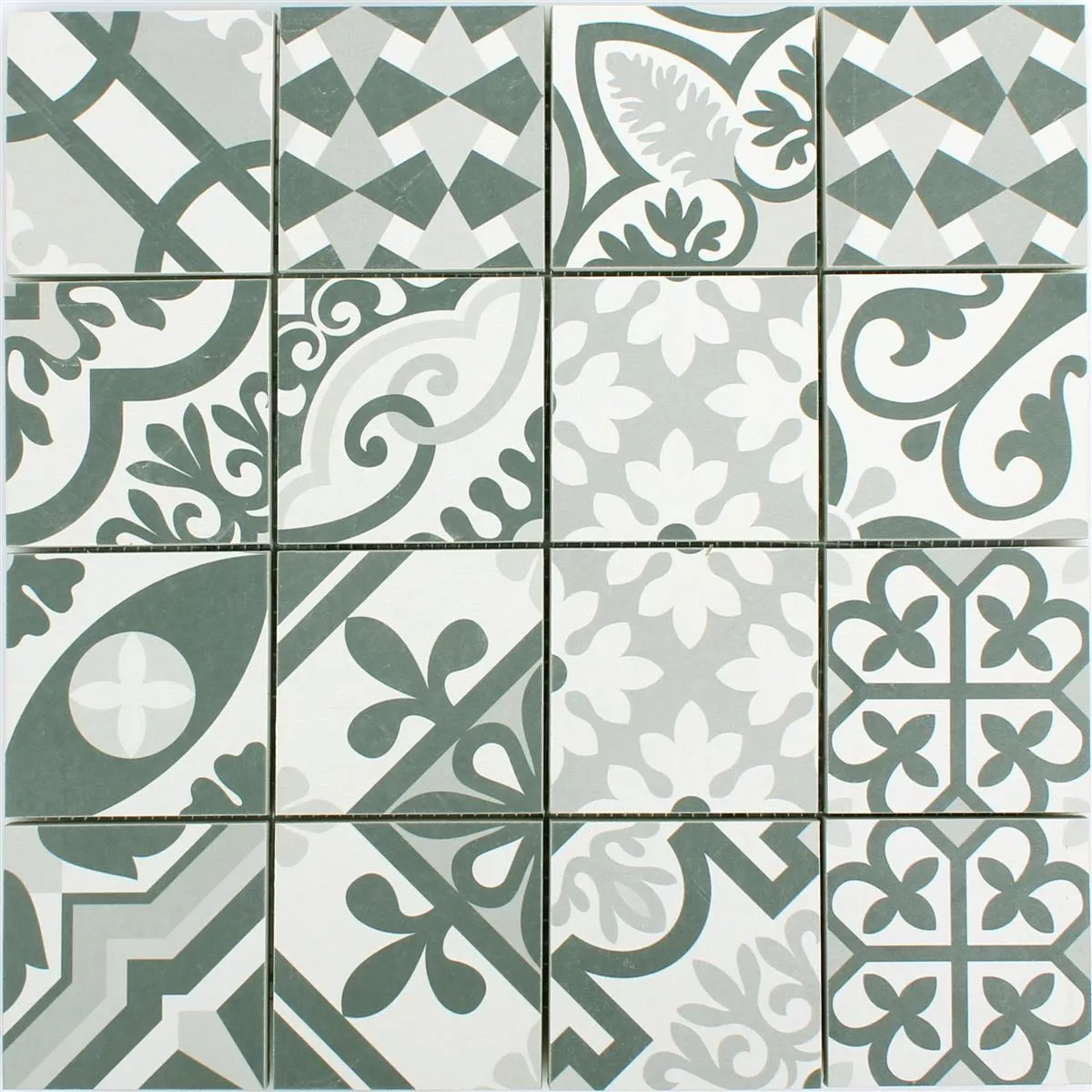 Uzorak Keramički Mozaik Retro Pločice Utopia Crna Bijela R10/B