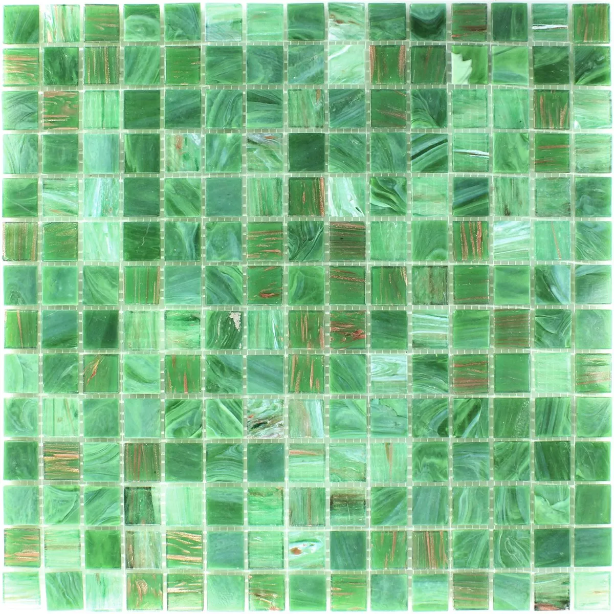 Staklo Efekt Mozaik Pločica Zlatna Star Zelena