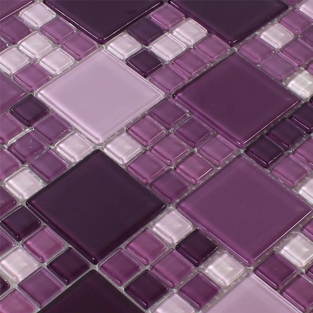 Stakleni Mozaik Pločice Purple Mix