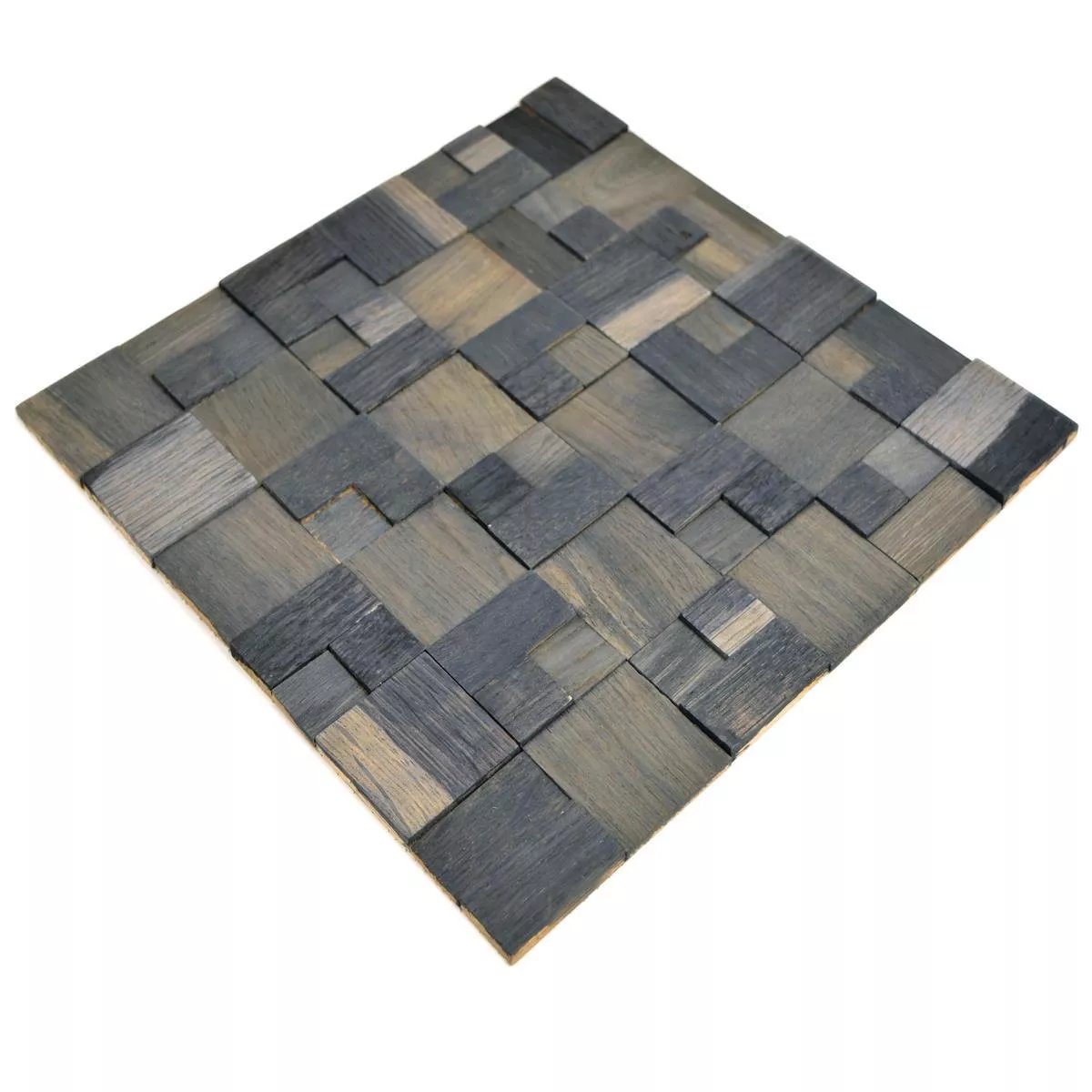 Uzorak Mozaik Pločice Drvo Paris Samoljepljiv 3D Tamnosiva