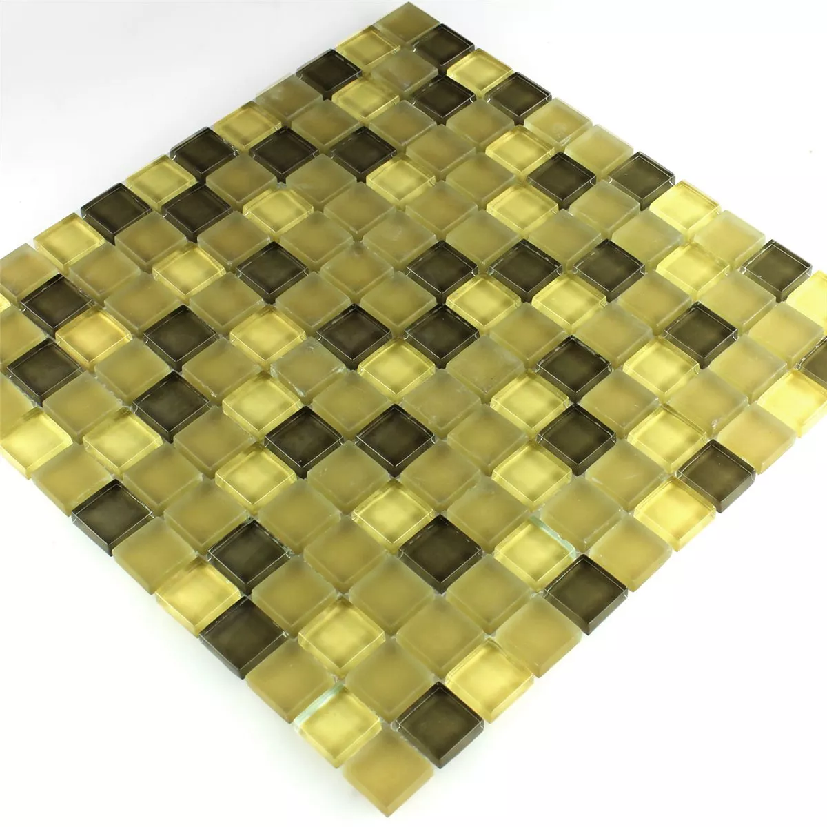 Stakleni Mozaik Pločice Yellow 23x23x8mm
