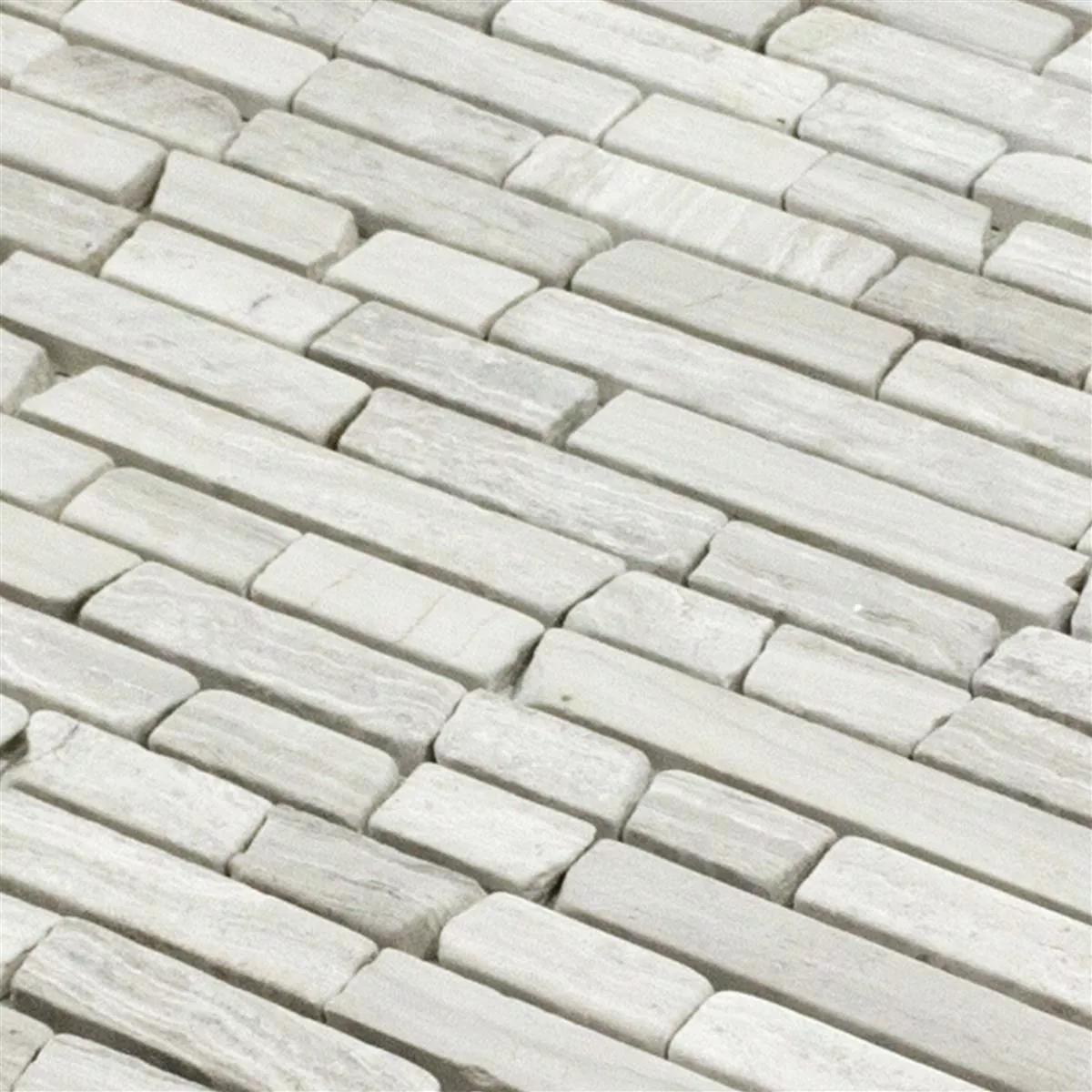 Mozaik Pločice Mramor Brick Stanley Siva