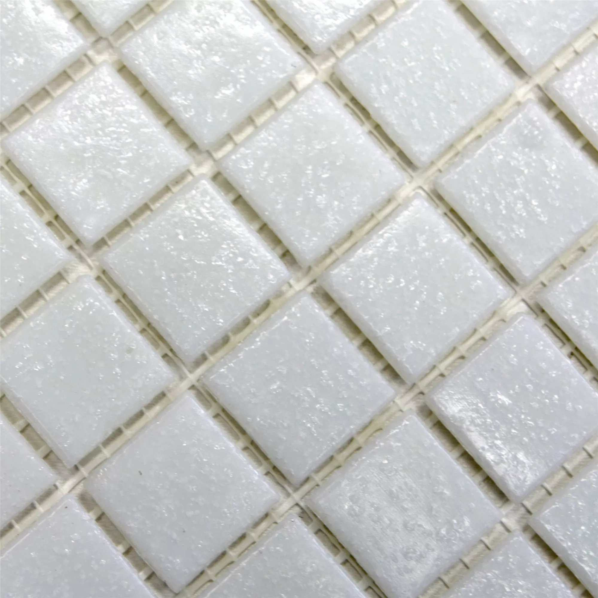 Stakleni Mozaik Pločice Bijela Uni 20x20x4mm