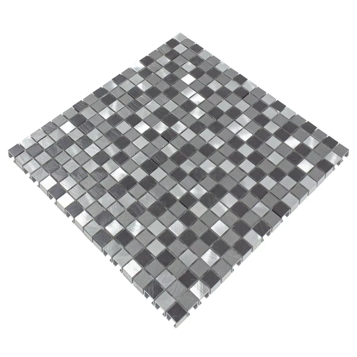 Uzorak Aluminij Metal Mozaik Pločice Montezuma Siva Srebrna Mix