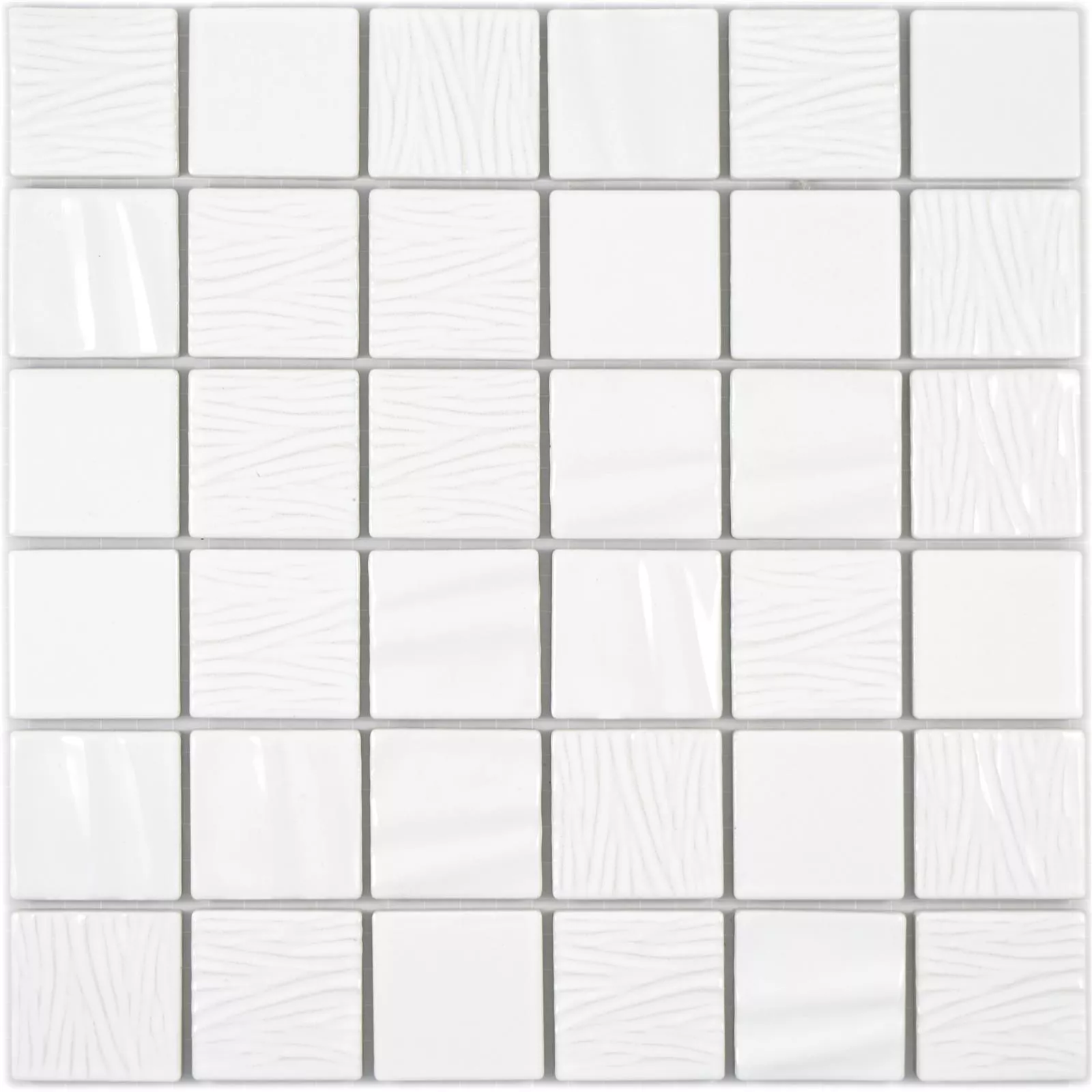 Keramički Mozaik Pločice Rokoko 3D Elegance Bijela