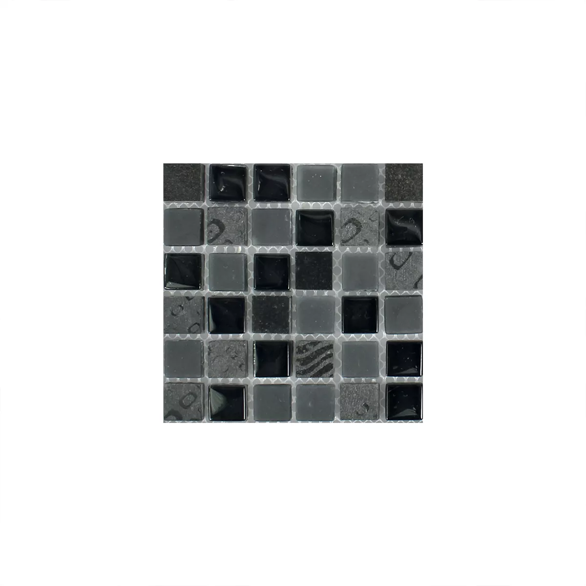Uzorak Mozaik Pločice Ankara Staklo Kamen Mix Crna 