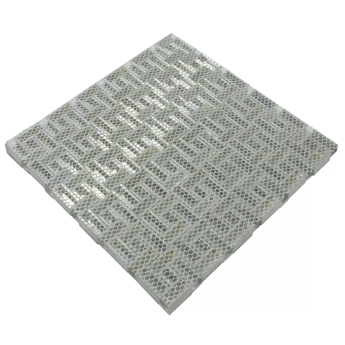 Aluminij Metal Mozaik Pločice Quantum Srebrna