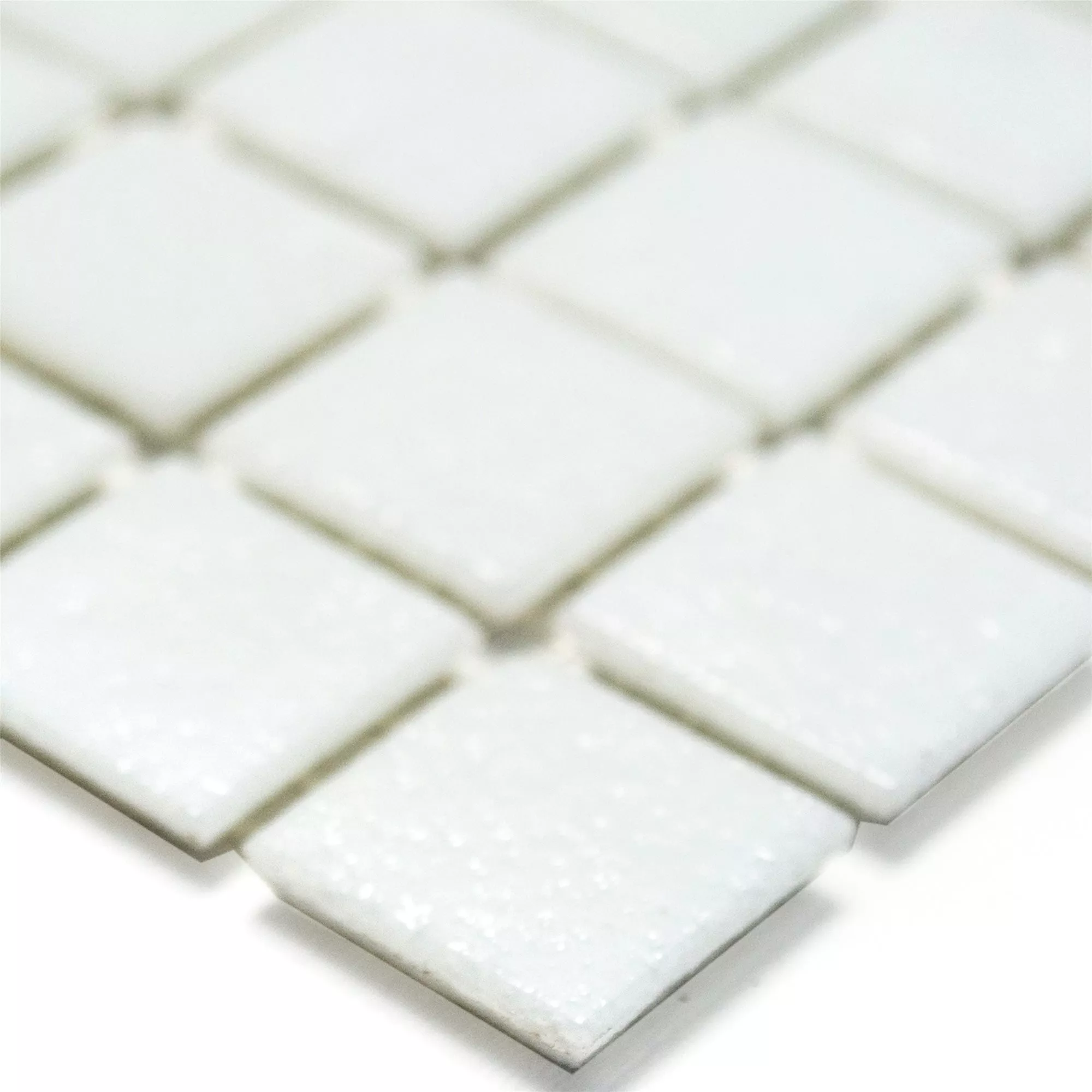 Stakleni Mozaik Pločice Bijela Uni 20x20x4mm Stakleni Mozaik Pločice Bijela Uni 20x20x4mm