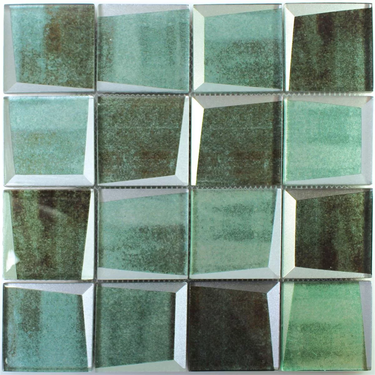 Uzorak Stakleni Mozaik 3D Izgled, Imitacija Leonora Zelena
