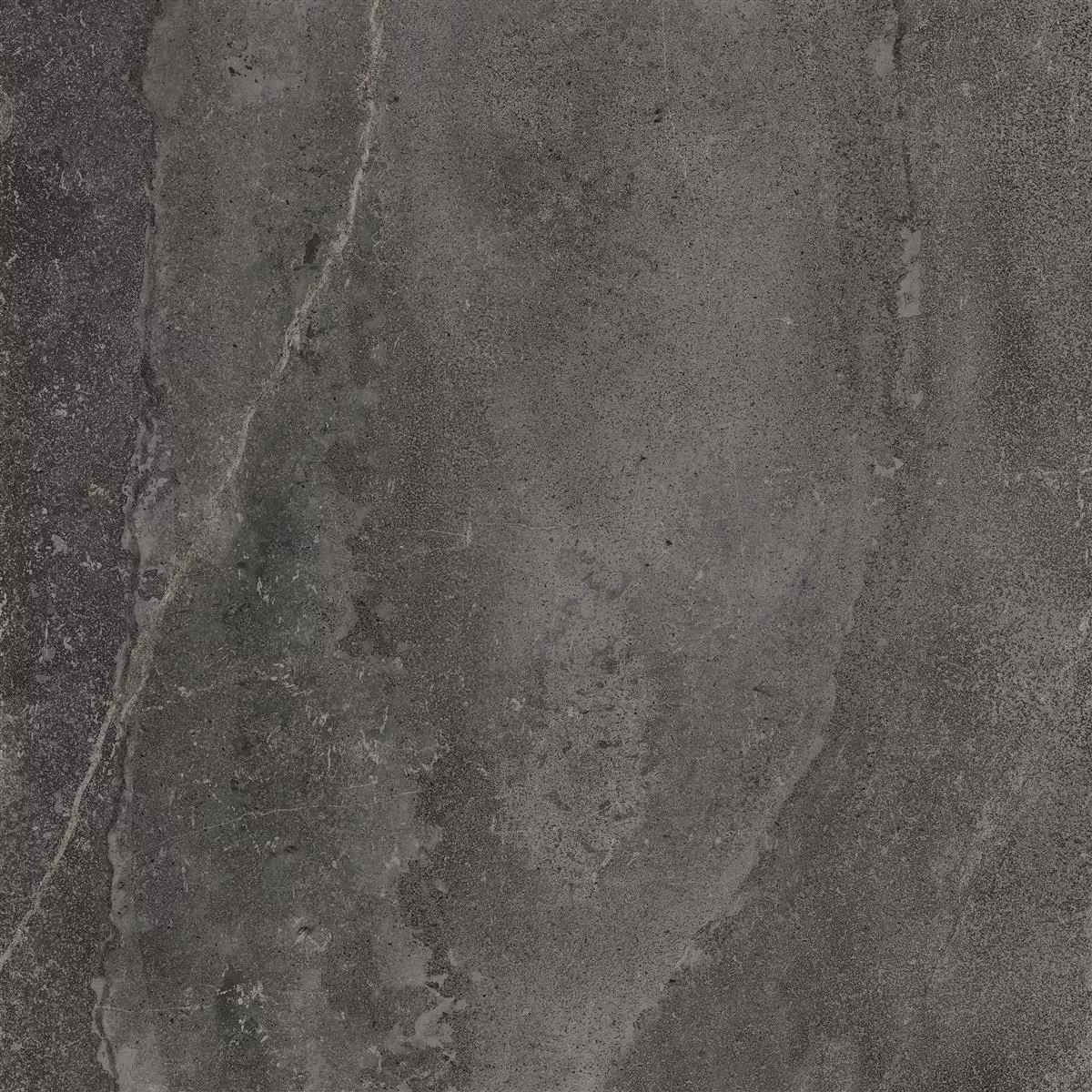 Podne Pločice Detmold Imitacija Prirodnog Kamena 60x60cm Antracit