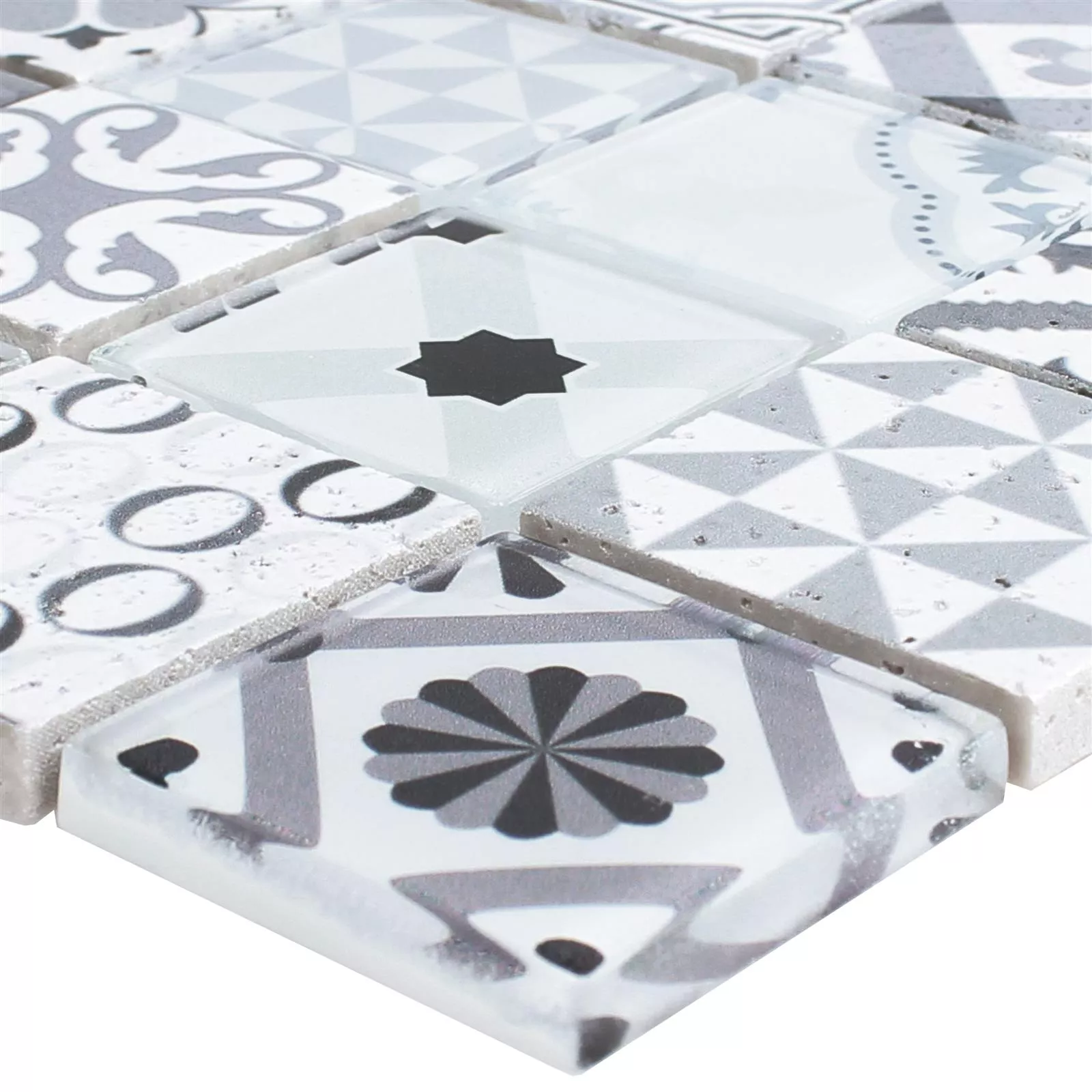 Staklo Prirodni Kamen Mozaik Pločice Vintage Anopolis Bijela Siva Staklo Prirodni Kamen Mozaik Pločice Vintage Anopolis Bijela Siva