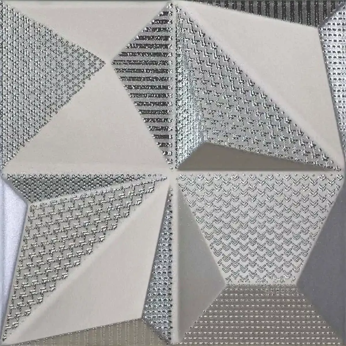 Zidne Pločice Skyline 3D Mix Ekskluzivan Strukturiran Srebrna