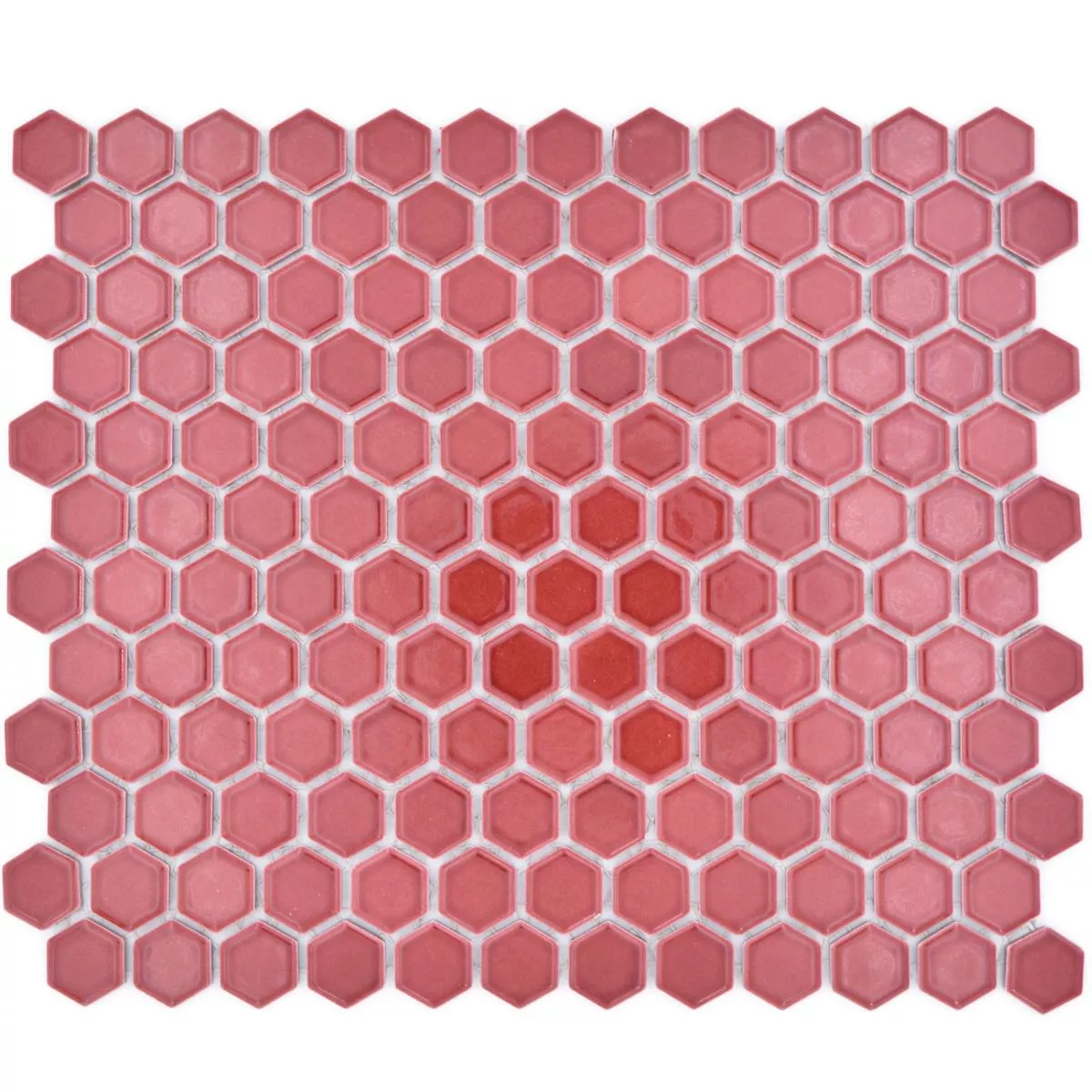 Uzorak iz Keramički Mozaik Salomon Šesterokut Bordeaux Crvena H23