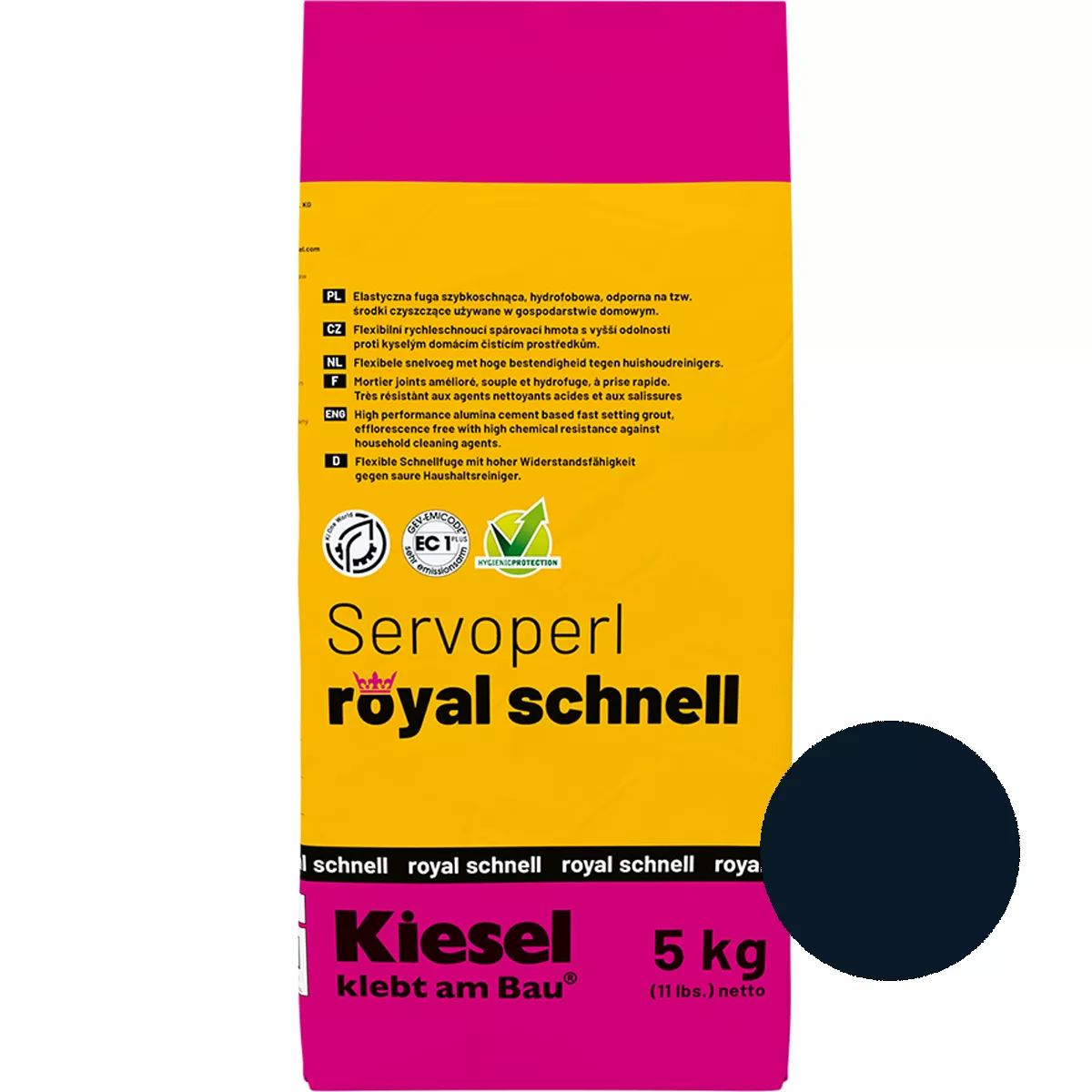 Masa za fuge Servoperl Royal Quick Velvet Black 5 kg