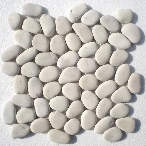 Uzorak iz Mozaik Pločice Oblutak Prirodni Kamen Bijela