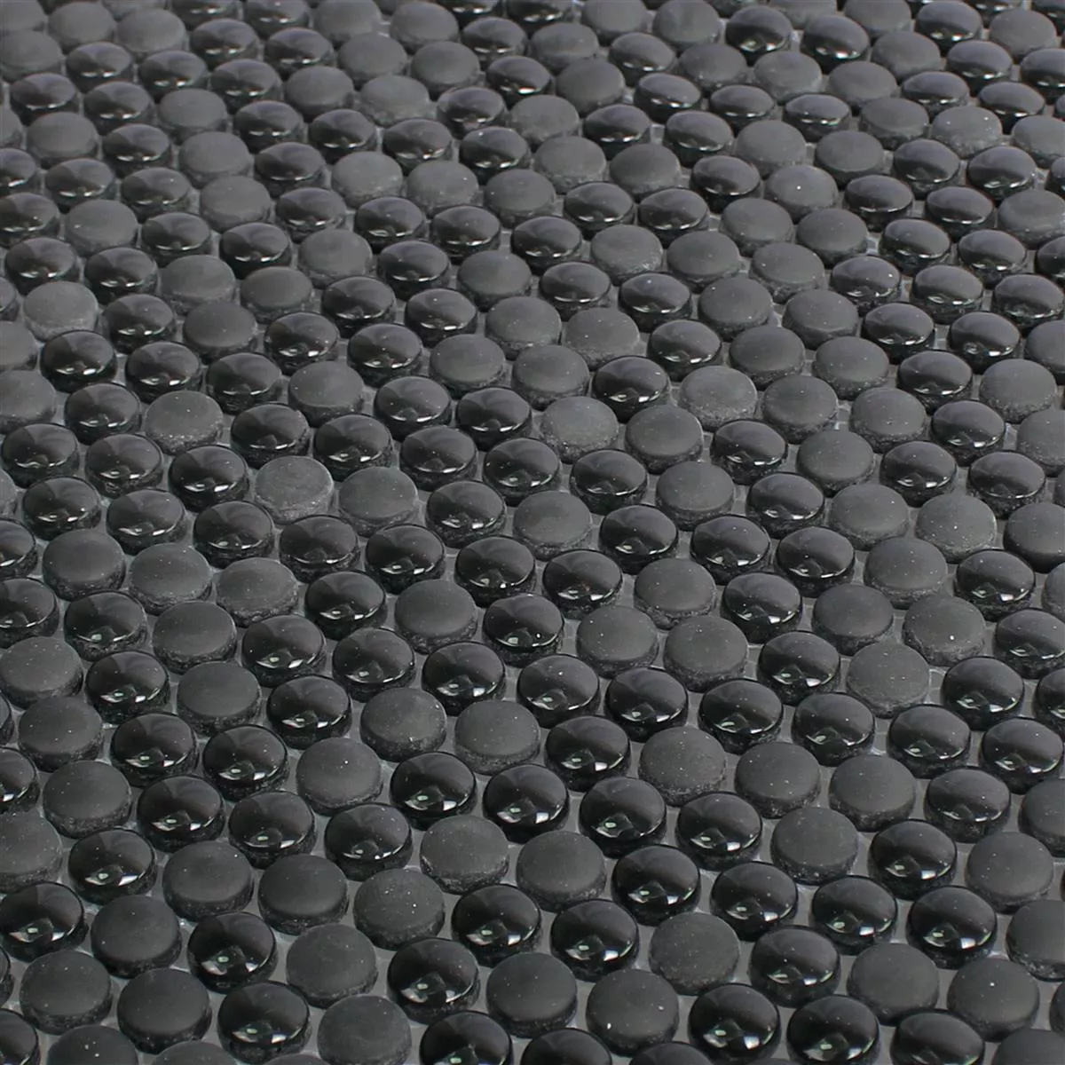 Stakleni Mozaik Pločice Bonbon Zaobljen Eco Crna
