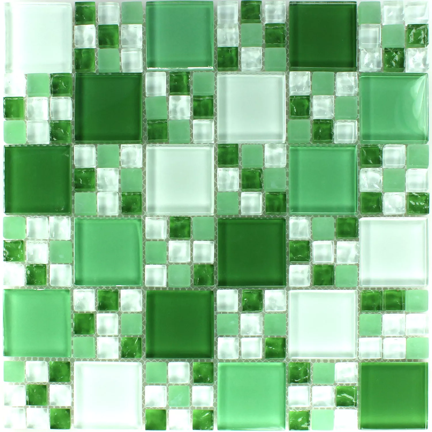 Mozaik Pločice Staklo Kristal Zelena Mix