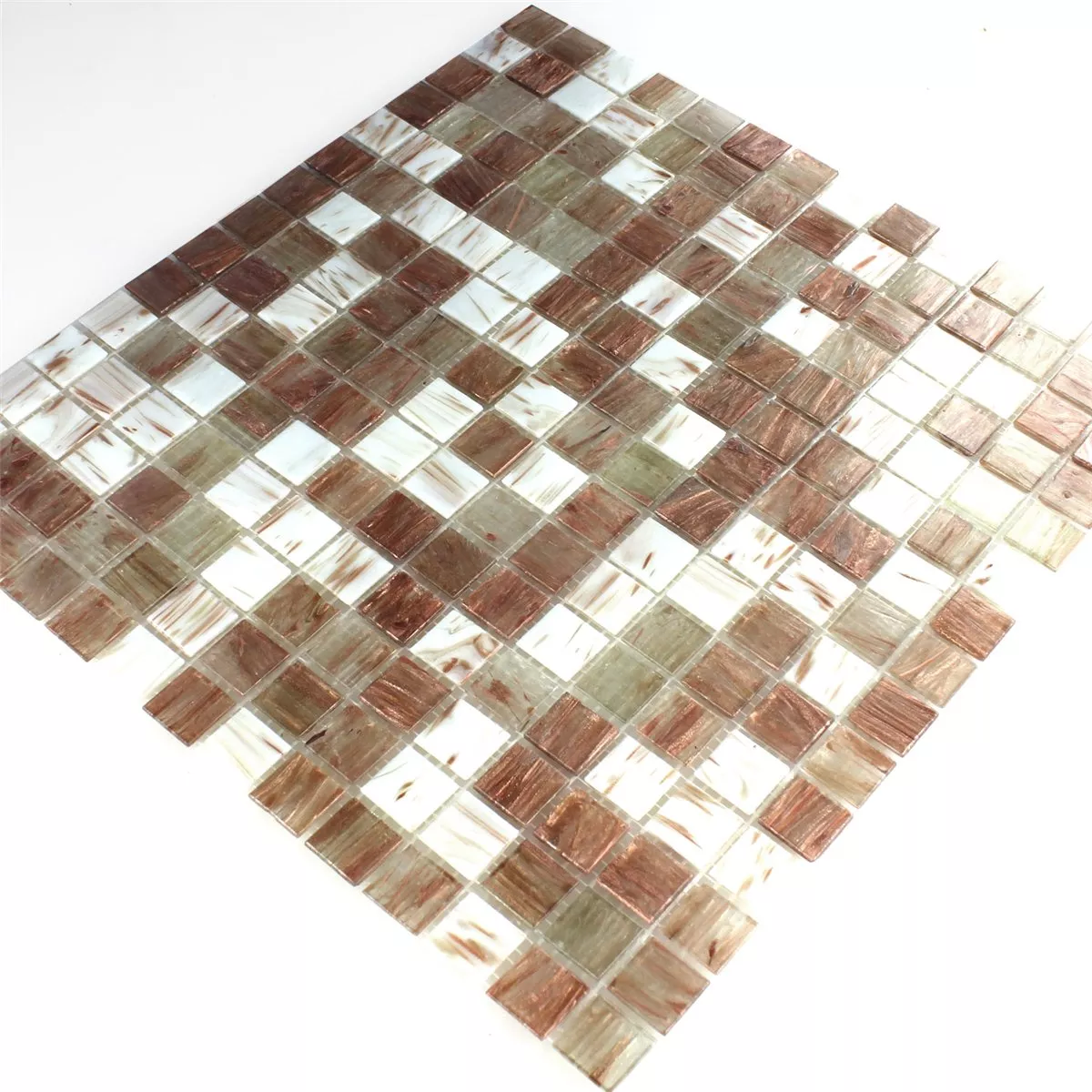 Mozaik Pločice Staklo Zlatna Star Efekt Bijela Bronca