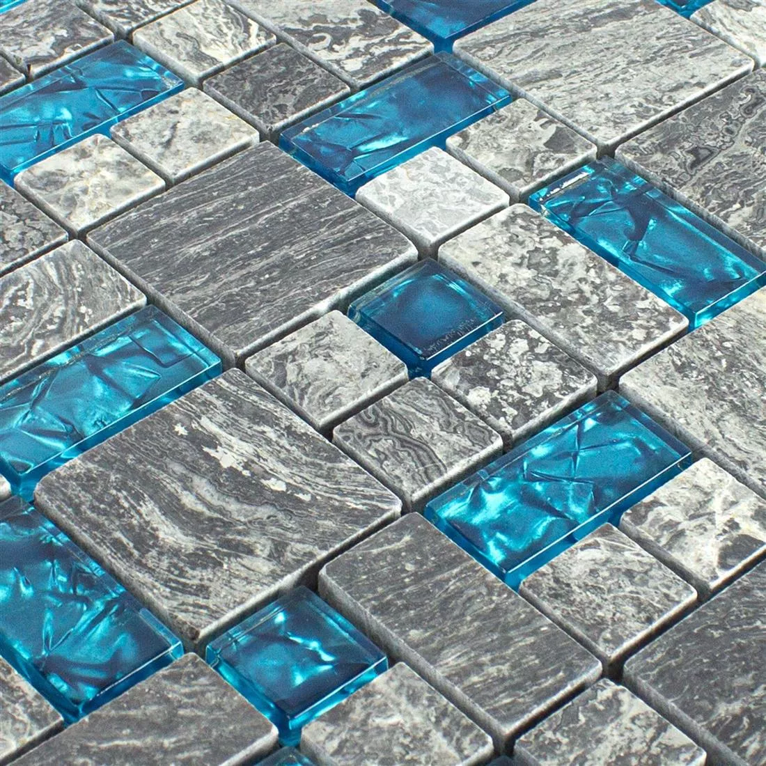 Uzorak Stakleni Mozaik Pločice Od Prirodnog Kamena Manavgat Siva Plava ix