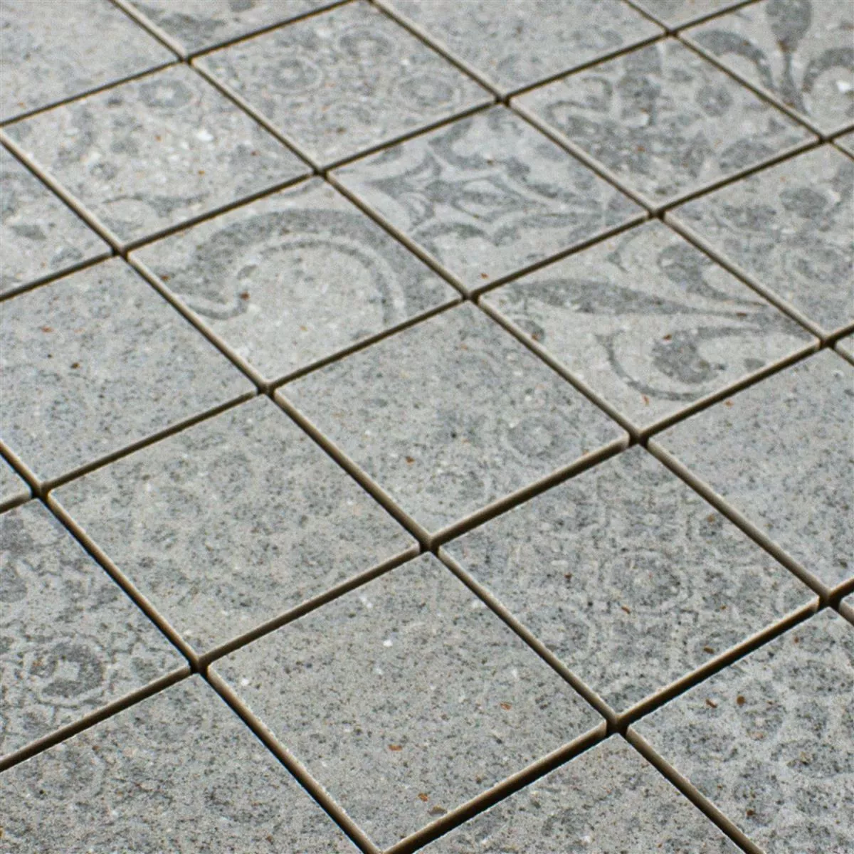 Keramički Mozaik Pločice Jeylo Retro Izgled Siva Q48