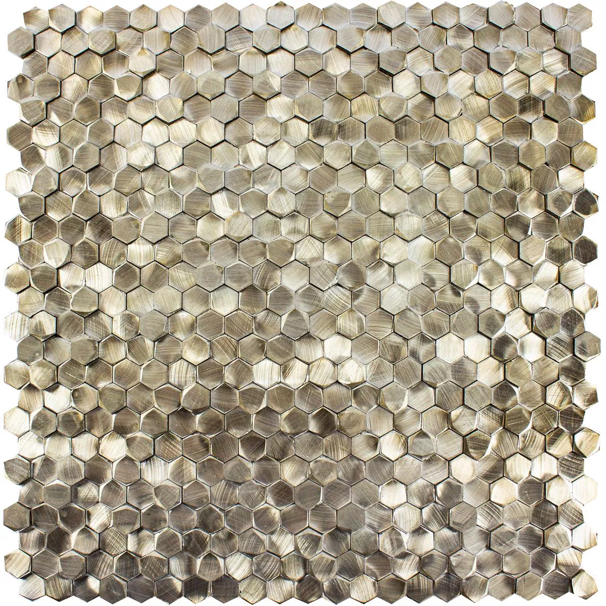 Uzorak Aluminij Metal Mozaik Pločice McAllen Zlatna