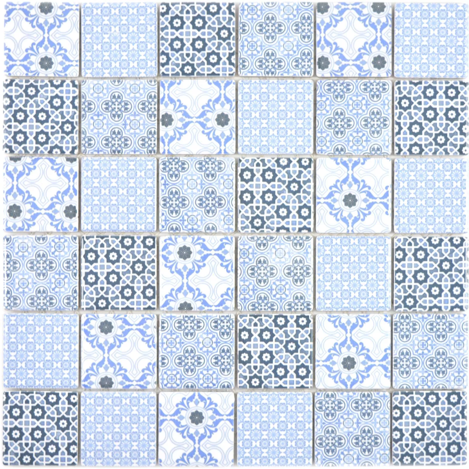 Keramika Mozaik Pločice Daymion Retro Izgled Kvadrat 47 Plava