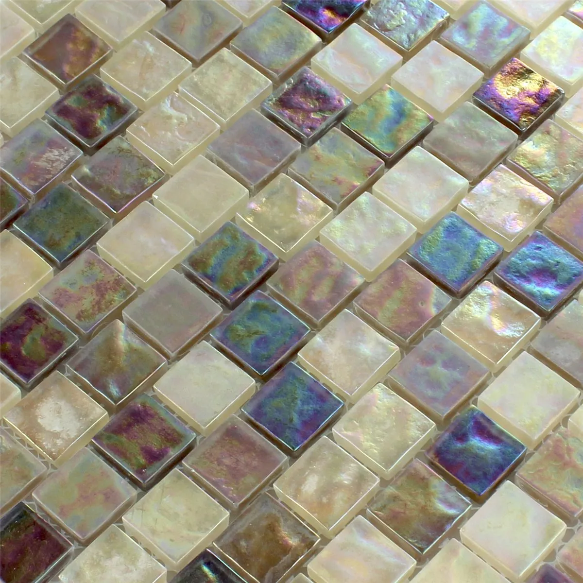 Mozaik Pločice Staklena Krema Od Sedefa