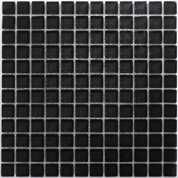 Stakleni Mozaik Pločice Uni 23x23x8mm Crna