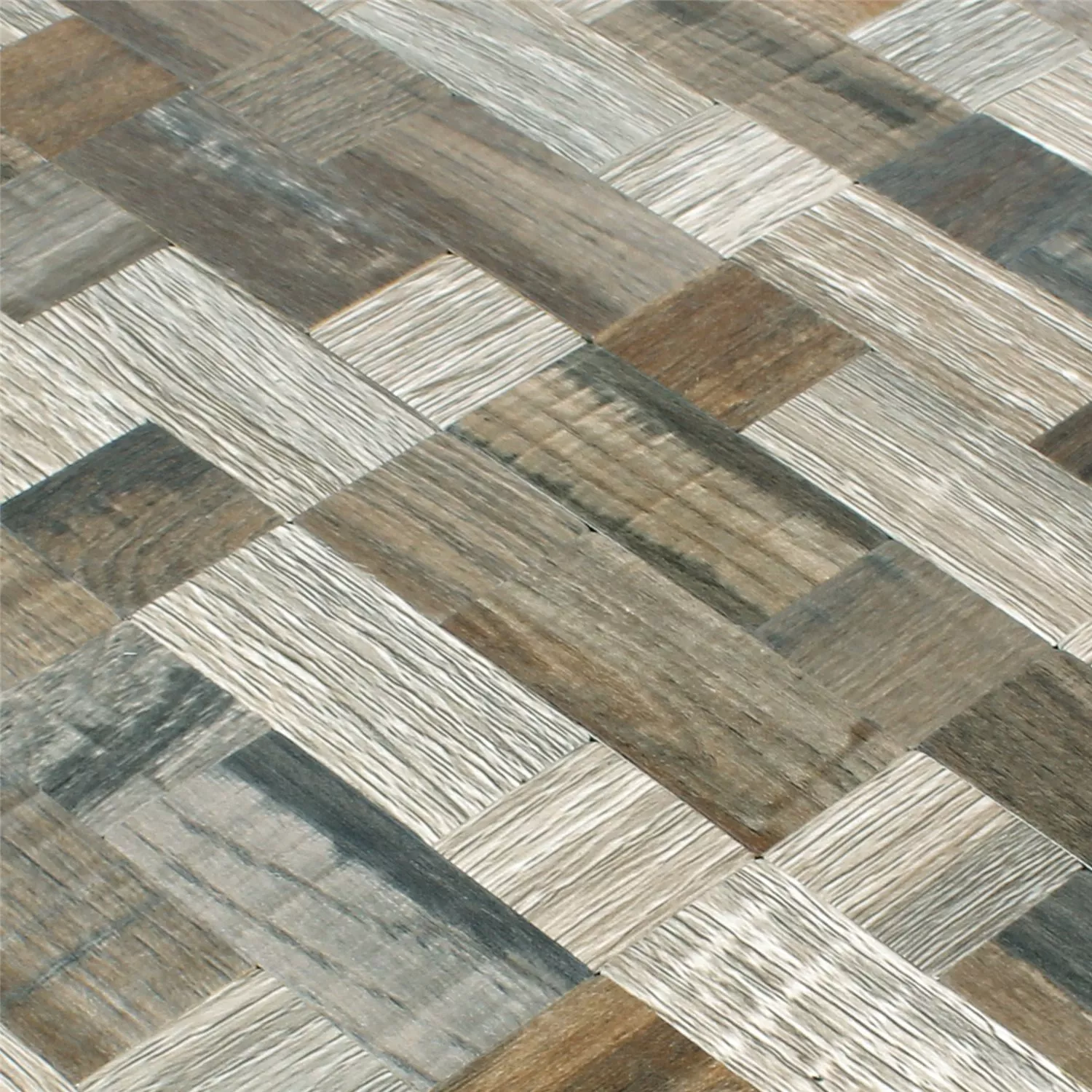 Mozaik Pločice Imitacija Drva Metal Samoljepljiv Morelia Kombi