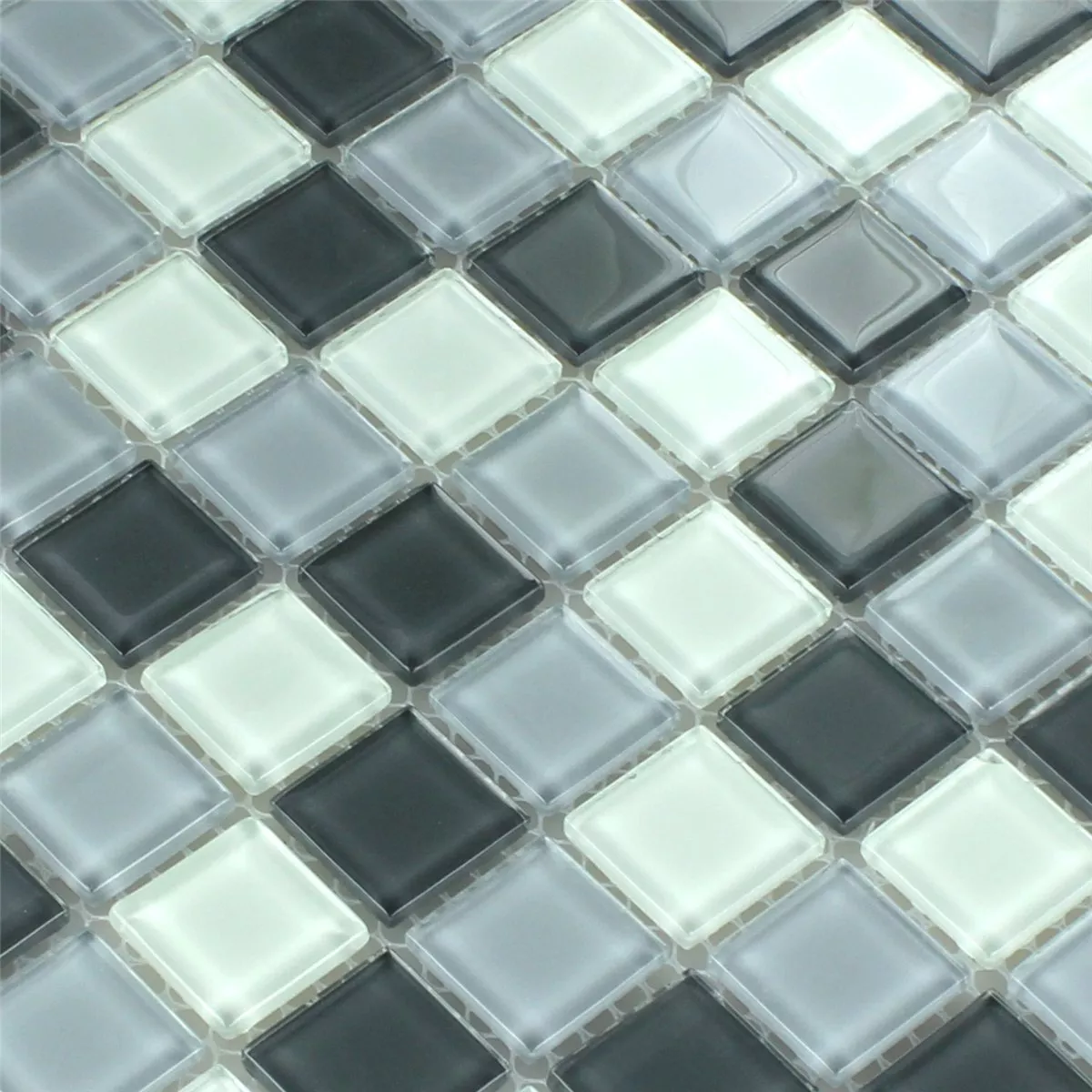 Stakleni Mozaik Pločice Siva Mix 25x25x4mm