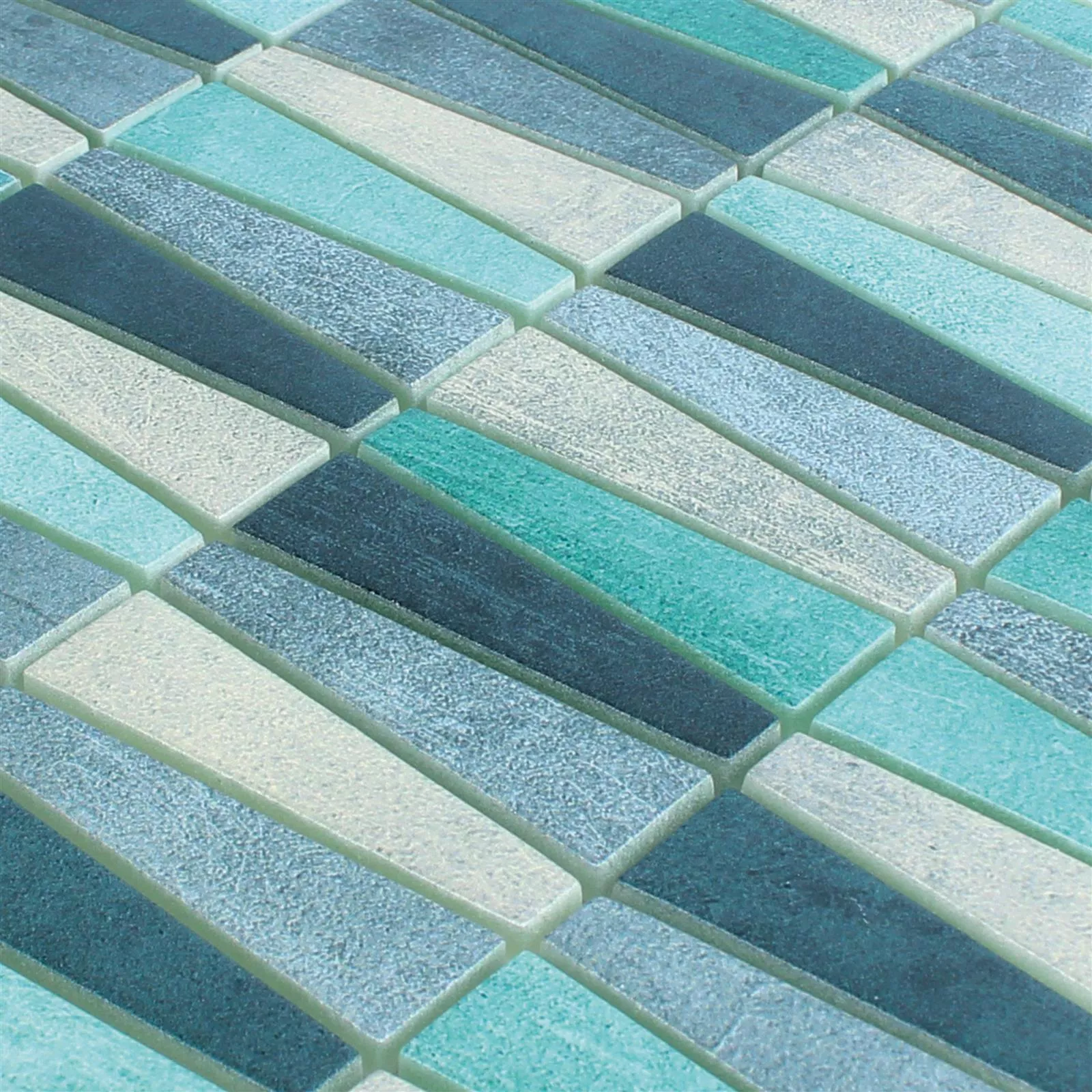 Uzorak Stakleni Mozaik Pločice Wolgagrad Crna Siva Srebrna Zelena