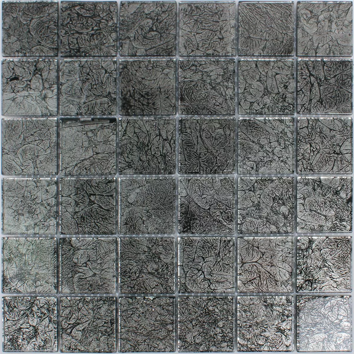 Mozaik Pločice Staklo Kandila Crna 48x48x4mm